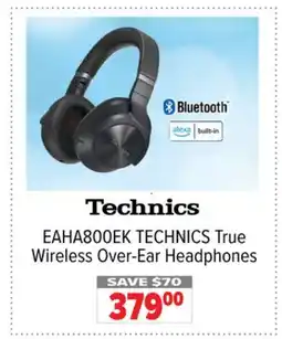 2001 Audio Video EAHA800EK TECHNICS True Wireless Over-Ear Headphones offer