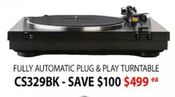 2001 Audio Video CS329BK DUAL FULLY AUTOMATIC PLUG & PLAY TURNTABLE offer