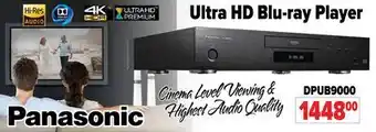2001 Audio Video Panasonic Ultra HD Blu-ray Player offer