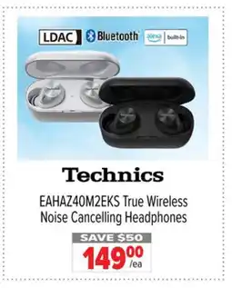 2001 Audio Video EAHAZ40M2EKS Technics True Wireless Noise Cancelling Headphones offer