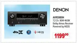 2001 Audio Video Denon AVRS980H 7.2 Ch. 90W 4K/8K Dolby Atmos Receiver Powered by HEOS offer