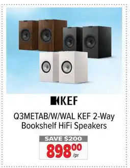 2001 Audio Video Q3METAB/W/WAL KEF 2-Way Bookshelf HiFi Speakers offer