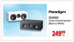 2001 Audio Video SE2000C Paradigm Centre Channel Speaker (Black or White) offer