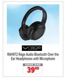 2001 Audio Video RAH972 Rage Audio Bluetooth Over the Ear Headphones with Microphone offer