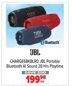 2001 Audio Video CHARGE6BKBLRD JBL Portable Bluetooth AI Sound 28 Hrs Playtime offer