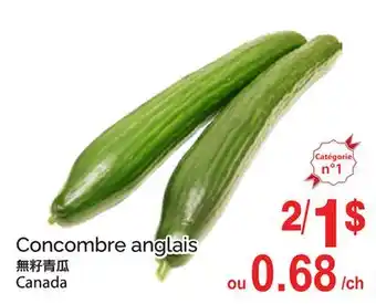 T&T Supermarket CONCOMBRE ANGLAIS offer