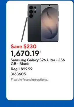 Staples Samsung Galaxy S26 Ultra - 256 GB - Black offer