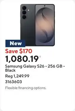 Staples Samsung Galaxy S26 - 256 GB - Black offer