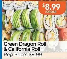 Blue Sky Supermarket Green Dragon Roll & California Roll offer