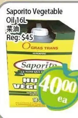 Food Depot Supermarket Saporito Vegetable Oil offer