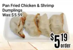 Nations Fresh Foods Pan Fried Chicken & Shrimp Dumplings offer