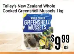 Nations Fresh Foods Talley's New Zealand Whole Cooked Greenshell Mussels offer