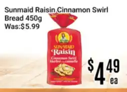 Nations Fresh Foods Sunmaid Raisin Cinnamon Swirl Bread offer