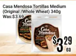 Nations Fresh Foods Casa Mendosa Tortillas Medium (Original /Whole Wheat) offer