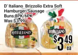 Nations Fresh Foods D' Italiano Brizzolio Extra Soft Hamburger/Sausage Buns offer