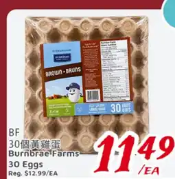 United Supermarket Burnbrae Farms 30 Eggs offer