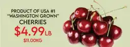 Fiesta Farms PRODUCT OF USA #1 WASHINGTON GROWN CHERRIES offer