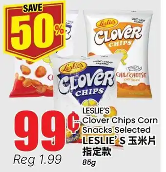 Terra Foodmart LESLIE'S Clover Chips Corn Snacks offer