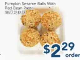 Oceans Fresh Food Market Pumpkin Sesame Balls With Red Bean Paste offer