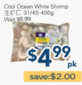Oceans Fresh Food Market Cool Ocean White Shrimp offer