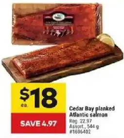 Giant Tiger Cedar Bay planked Atlantic salmon offer