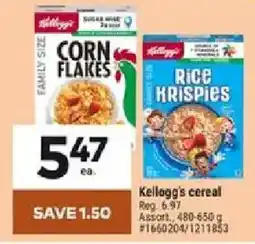 Giant Tiger Kellogg's cereal offer