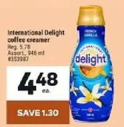 Giant Tiger International Delight coffee creamer offer