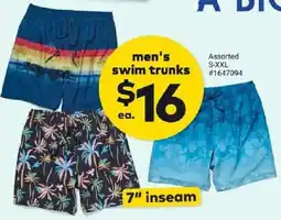 Giant Tiger Men's swim trunks offer