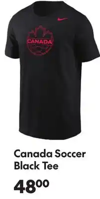 Sport Chek CANADA SOCCER BLACK TEE offer