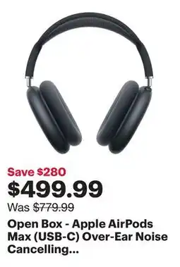 Best Buy Open Box - Apple AirPods Max (USB-C) Over-Ear Noise Cancelling Bluetooth Headphones - Midnight offer