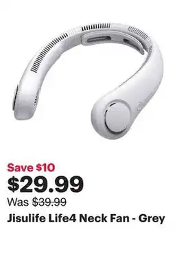 Best Buy Jisulife Life4 Neck Fan - Grey offer