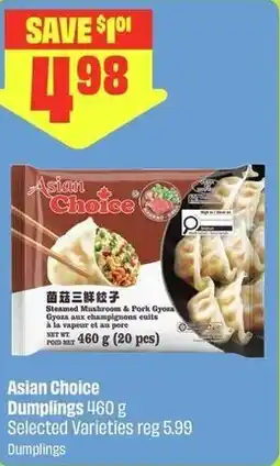FreshCo Asian Choice Dumplings offer