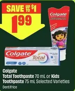 FreshCo Colgate total toothpaste or kids toothpaste offer