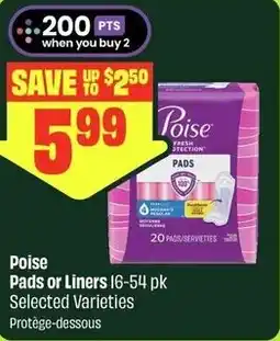 FreshCo Poise Pads or Liners offer