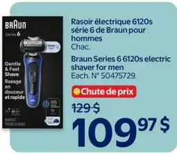 Walmart Braun Series 6 6120s electric shaver for men offer