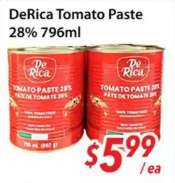 Bestco Food Mart DeRica Tomato Paste 28% offer