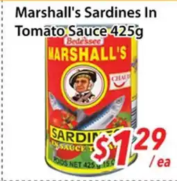 Bestco Food Mart Marshall's Sardines In Tomato Sauce offer