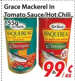 Bestco Food Mart Grace Mackerel In Tomato Sauce/Hot Chili offer