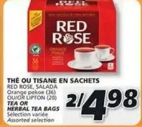 IGA Thé ou tisane en sachets offer