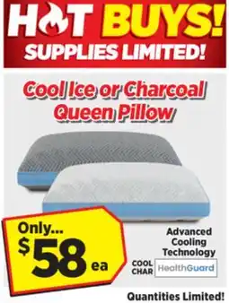 Surplus Furniture Cool Ice or Charcoal Queen Pillow offer