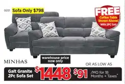 Surplus Furniture Galt Granite 2Pc Sofa Set offer