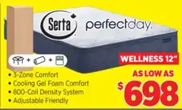 Surplus Furniture Serta Perfect Day Wellness Eurotop 12 Mattress In-A-Box offer
