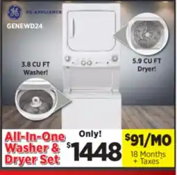 Surplus Furniture General Electric 27 Stacked Washer Dryer offer