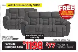 Surplus Furniture Foreside Charcoal Reclining Sofa offer