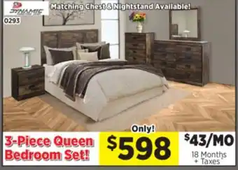 Surplus Furniture Montana 3-Piece Queen Bedroom Set offer
