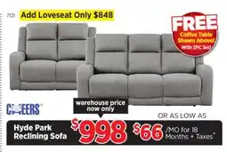 Surplus Furniture Hyde Park Steel Reclining Sofa offer