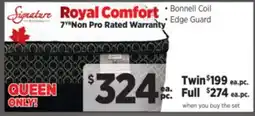 Surplus Furniture Royal Comfort Queen Mattress Set offer