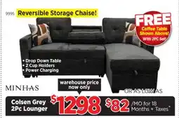 Surplus Furniture Colsen Grey 2Pc Sleeper Lounger offer
