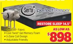 Surplus Furniture Serta Perfect Sleeper Restore Sleep Firm 14.5 Mattress offer