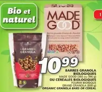 IGA Barres granola biologiques offer
